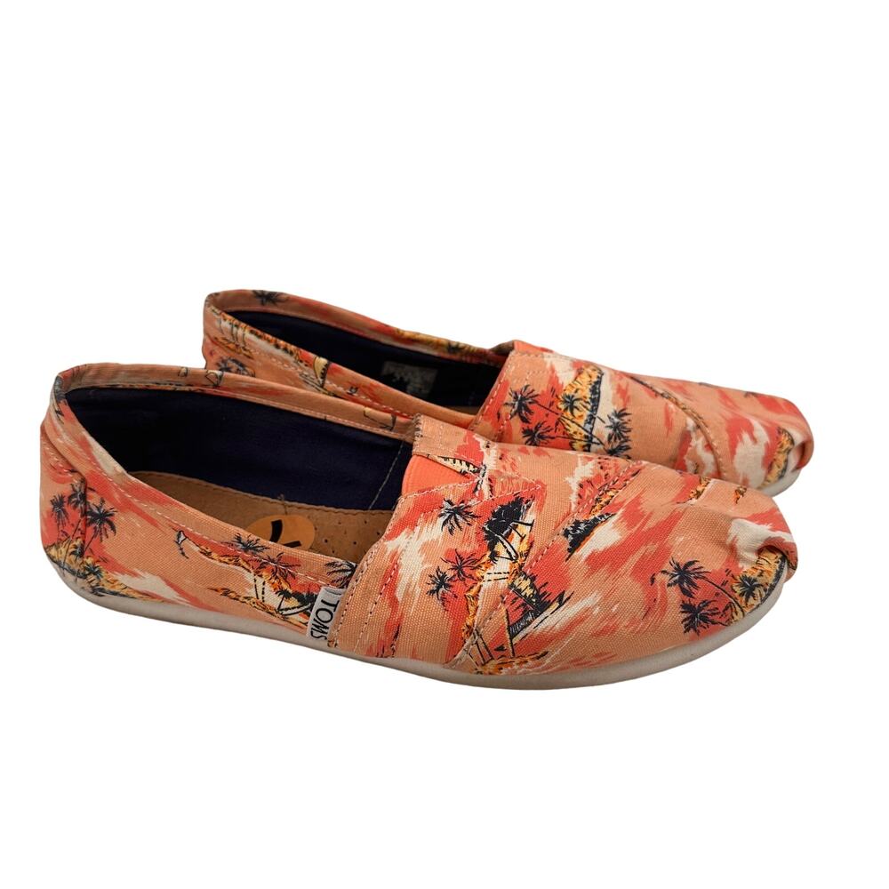 Toms Alpergata Tropical Beach Island Hawaiian Slip On Shoes Size 7